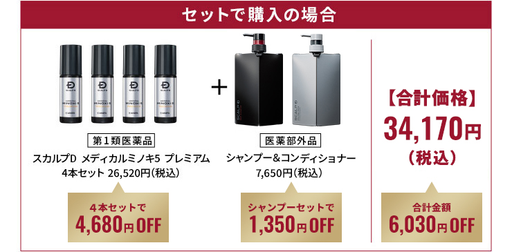 セット購入の場合