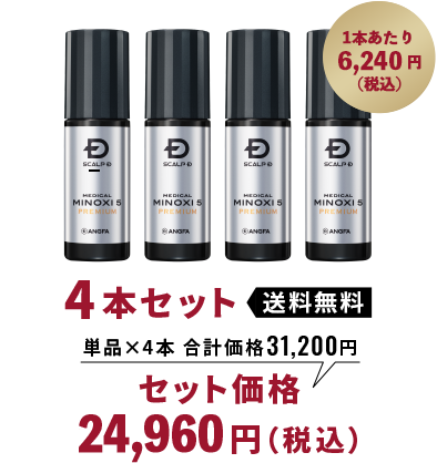 4本セット 送料無料 単品×4本 合計価格31,200円 セット価格26,520円（税込）