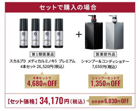 セット購入の場合