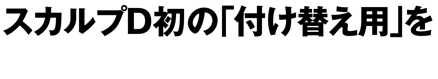 新開発。付け替えシステムを採用。