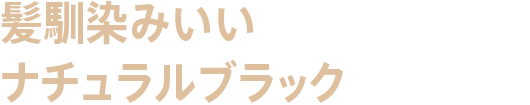 髪馴染みいいナチュラルブラック