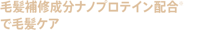 毛髪補修成分ナノプロテイン配合※で毛髪ケア