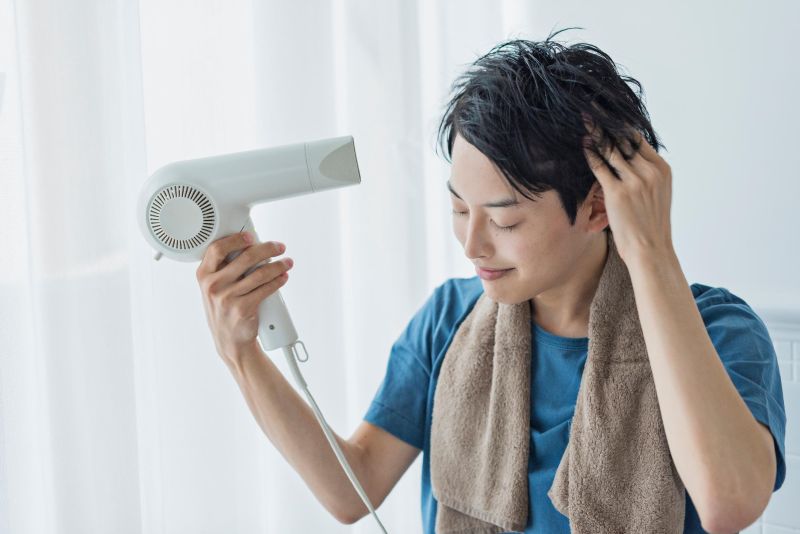 ぺたんこを防ぐドライヤー使用法